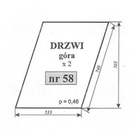 SZYBA 58 DRZWI GÓRA C360 KABINA CZESKA