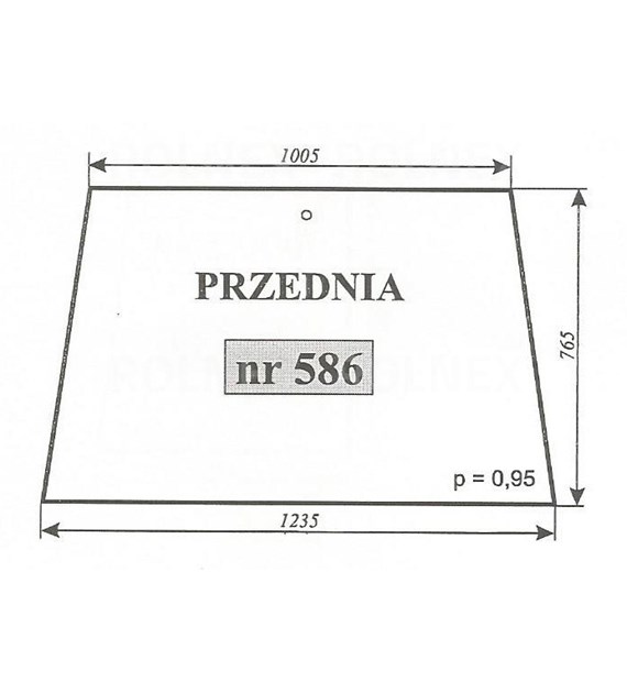 SZYBA 586 PRZÓD C330 2812 MF 255 ZAMOŚĆ