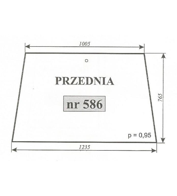 SZYBA 586 PRZÓD C330 2812 MF 255 ZAMOŚĆ