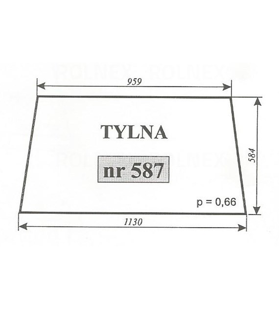 SZYBA 587 TYŁ C330 2812 MF 255 ZAMOŚĆ