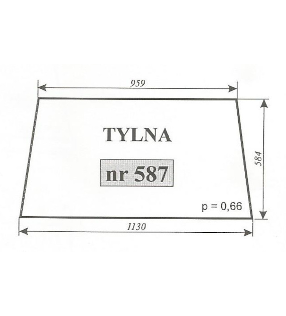SZYBA 587 TYŁ C330 2812 MF 255 ZAMOŚĆ