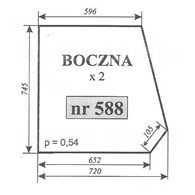 SZYBA 588 BOK C330 2812 MF 255 ZAMOŚĆ