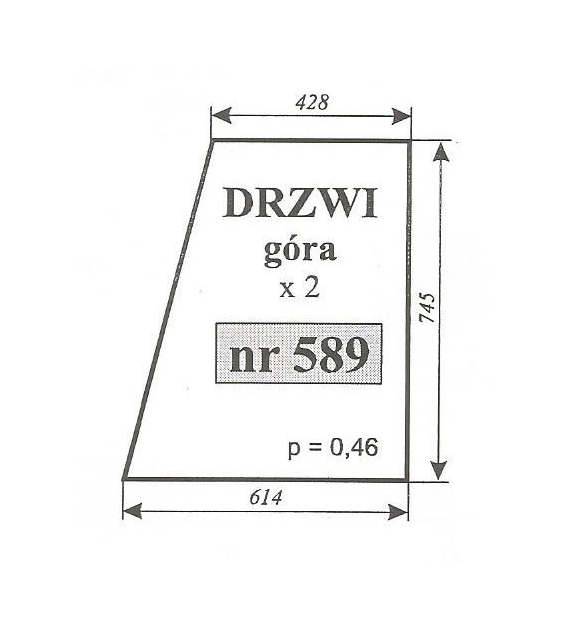 SZYBA 589 DRZWI GÓRA 2812 MF 255 ZAMOŚĆ