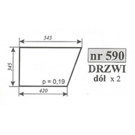 SZYBA 590 DRZWI DÓŁ 2812 MF 255 ZAMOŚĆ