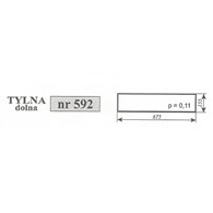 SZYBA 592 TYŁ DÓŁ 2812 MF 255 ZAMOŚĆ