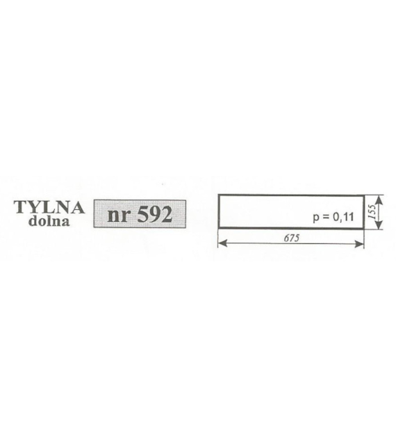 SZYBA 592 TYŁ DÓŁ 2812 MF 255 ZAMOŚĆ