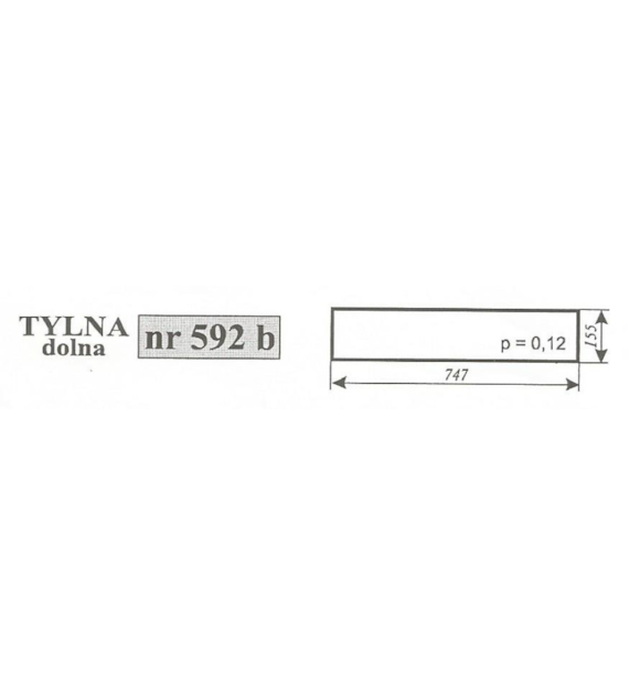 SZYBA 592B TYŁ DÓŁ 2812 MF 255 ZAMOŚĆ