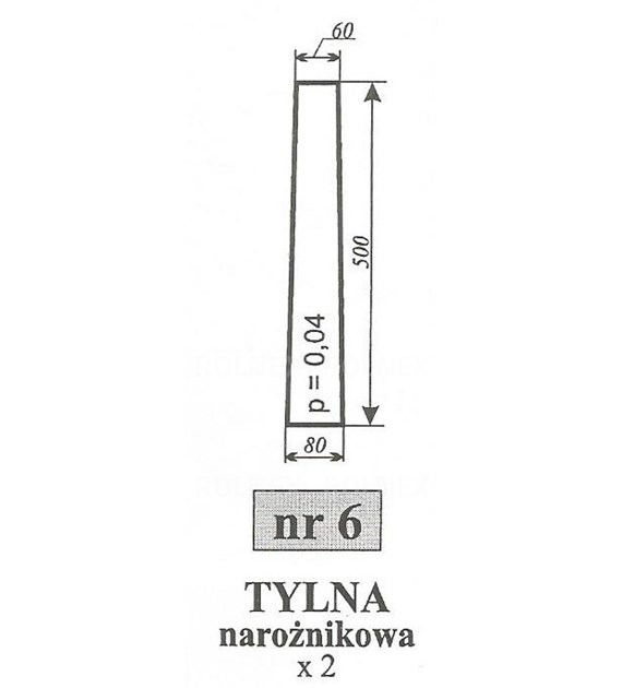 SZYBA 6 TYŁ NAROŻNIKOWA C360 KUNÓW