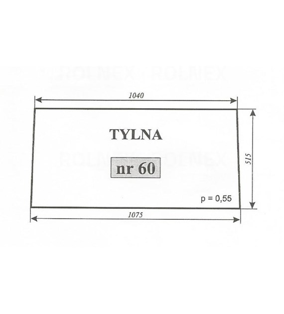 SZYBA 60 TYŁ C360 CZESKA