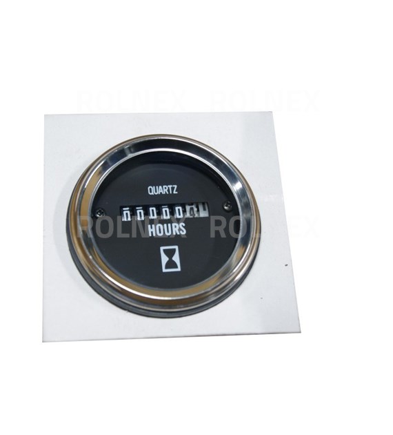 LICZNIK MOTOGODZIN ELEKTRYCZNY 12V 8-28V FI 52mm, CHROMOWANA OSŁONA