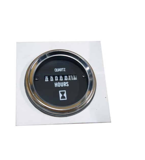 LICZNIK MOTOGODZIN ANALOGOWY 12V 8-28V FI 52mm, CHROMOWANA OSŁONA