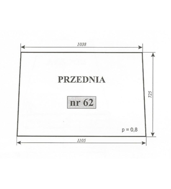 SZYBA 62 PRZÓD C360 KAB. CZESKA