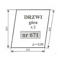 SZYBA 671 DRZWI GÓRA C330/360 KOŹMIN