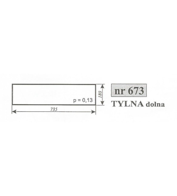 SZYBA 673 TYLNA DOLNA C360 SZYSZKA