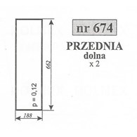 SZYBA 674 PRZÓD DÓŁ C330/360 SZYSZKA