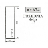 SZYBA 674 PRZÓD DÓŁ C330/360 SZYSZKA