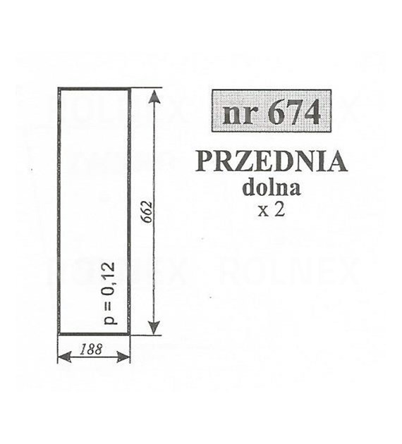 SZYBA 674 PRZÓD DÓŁ C330/360 SZYSZKA