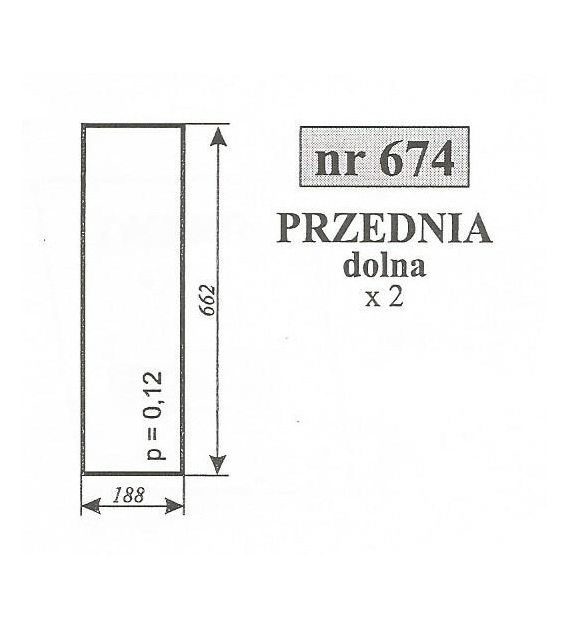 SZYBA 674 PRZÓD DÓŁ C330/360 SZYSZKA