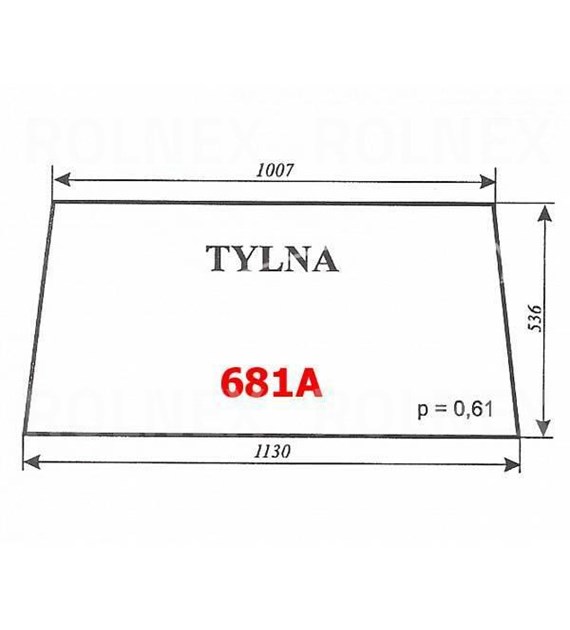 SZYBA 681A TYLNA C360 KOŹMIN HENMAR
