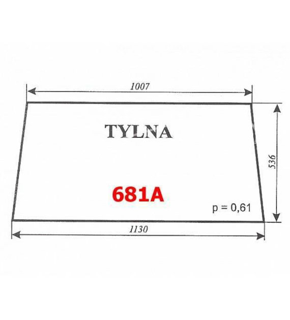 SZYBA 681A TYLNA C360 KOŹMIN HENMAR