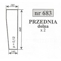 SZYBA 683 PRZEDNIA DOLNA C360 640/185/140
