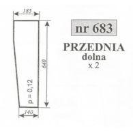 SZYBA 683 PRZEDNIA DOLNA C360 640/185/140