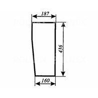 SZYBA 683A PRZEDNIA DOLNA C360 640/185/140 KOŹMIN (HENMAR,STAWOWY)
