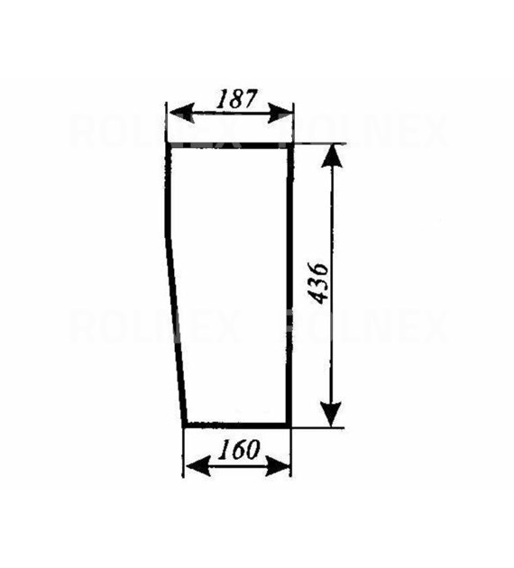 SZYBA 683A PRZEDNIA DOLNA C360 640/185/140 KOŹMIN (HENMAR,STAWOWY)