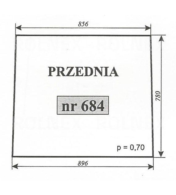 SZYBA 684 PRZÓD T25 SZYSZKA KOŹMIN
