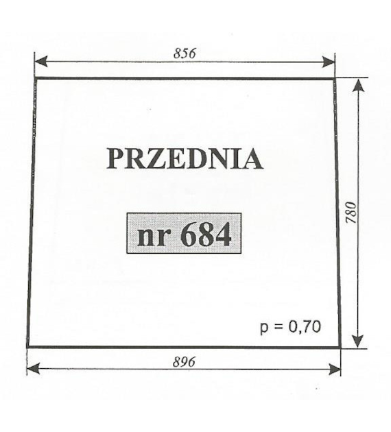 SZYBA 684 PRZÓD T25 SZYSZKA KOŹMIN