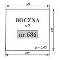 SZYBA 686 BOK T25 SZYSZKA KOŹMIN