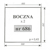SZYBA 686 BOK T25 SZYSZKA KOŹMIN