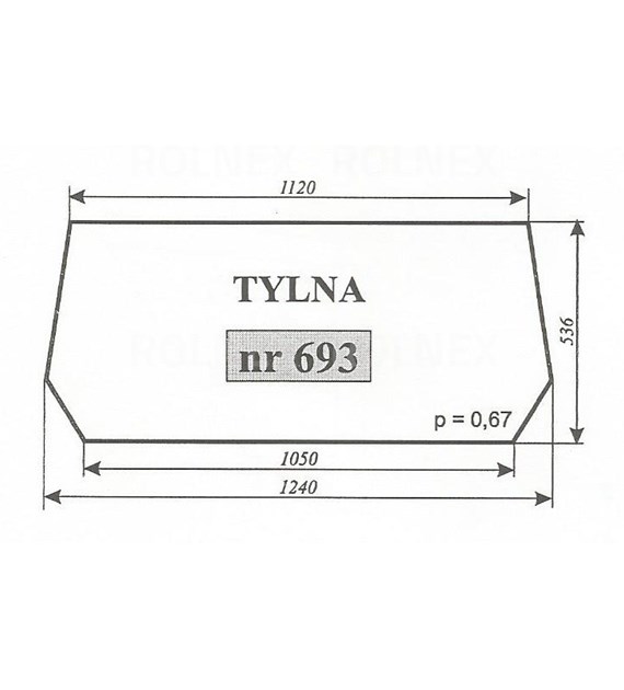 SZYBA 693 TYŁ ESCORT 335 450 KOJA