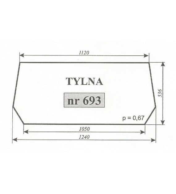 SZYBA 693 TYŁ ESCORT 335 450 KOJA