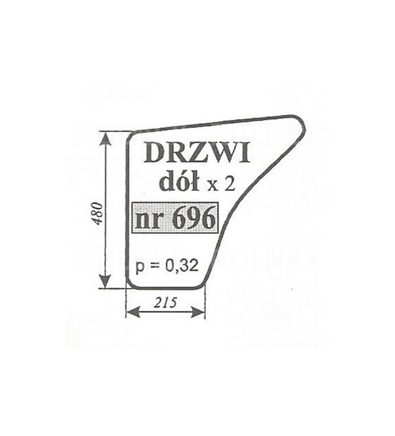SZYBA 696 DRZWI DÓŁ ESCORT 450 KOJA