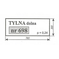 SZYBA 698 TYLNA DOLNA ESCORT SMOLNIKI KOJA