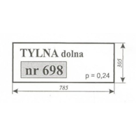 SZYBA 698 TYLNA DOLNA ESCORT SMOLNIKI KOJA