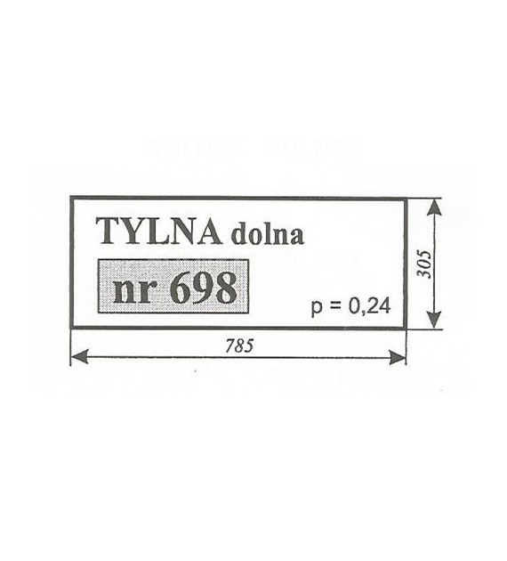 SZYBA 698 TYLNA DOLNA ESCORT SMOLNIKI KOJA