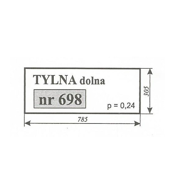 SZYBA 698 TYLNA DOLNA ESCORT SMOLNIKI KOJA