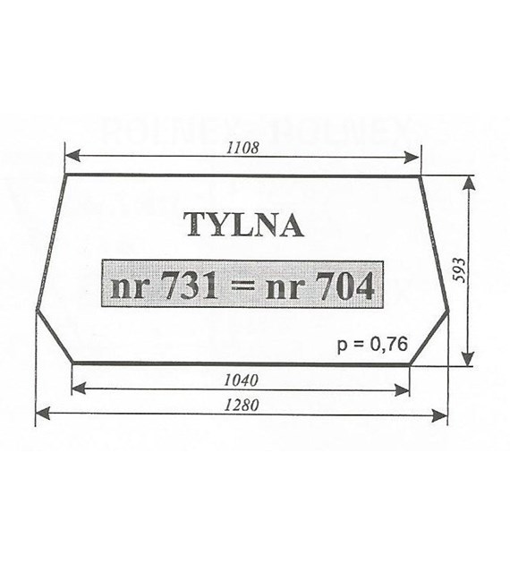SZYBA 704=731 TYŁ URSUS 3512 3414 KOJA