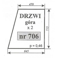 SZYBA 706 DRZWI GÓRA 3512 3414 KOJA