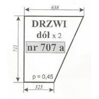SZYBA 707A DRZWI DÓŁ 3512 3414 KOJA