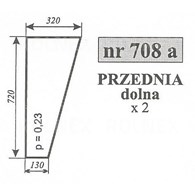 SZYBA 708A PRZÓD DÓŁ URSUS 3414 3512 KOJA