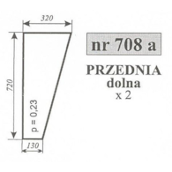 SZYBA 708A PRZÓD DÓŁ URSUS 3414 3512 KOJA