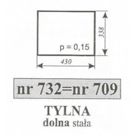 SZYBA 709 TYŁ DÓŁ STAŁA 3512 KOJA