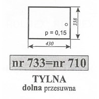 SZYBA 710 DOLNA PRZESUWNA 3512 MF KOJA