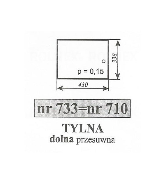 SZYBA 710 DOLNA PRZESUWNA 3512 MF KOJA