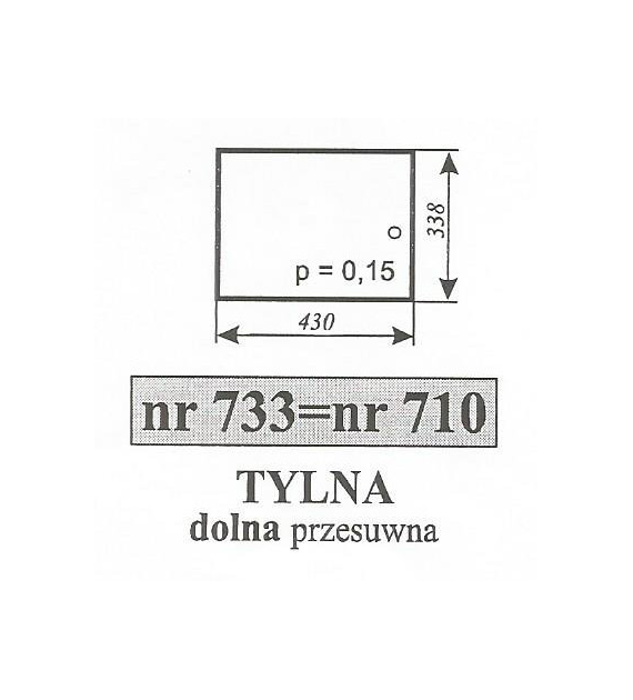 SZYBA 710 DOLNA PRZESUWNA 3512 MF KOJA