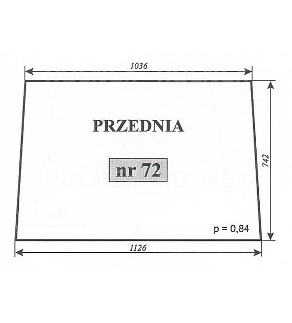 SZYBA 72 PRZÓD MF 255 LUBSKO