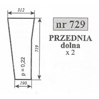 SZYBA 729 PRZÓD DÓŁ URSUS 3514 5714 KOJA